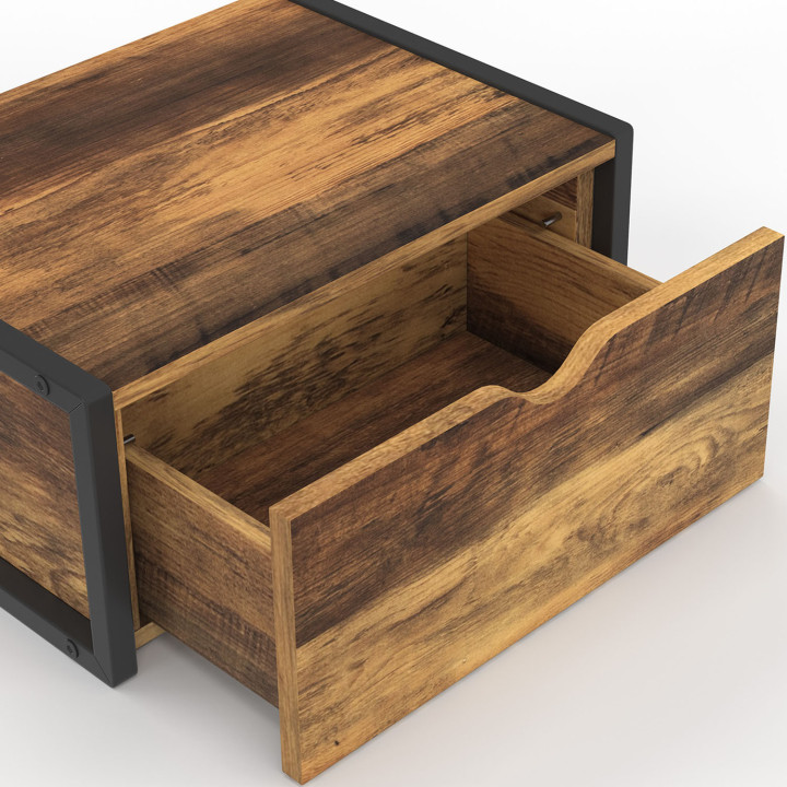 Set von 2 Wand-Nachttische HAWKINS Hängendes Regal Industriedesign