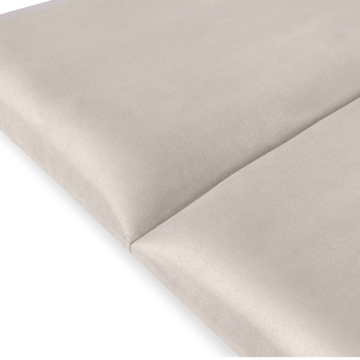 Set van 6 YUMA 180 cm-hoofdbordpanelen in beige stof met suède-effect