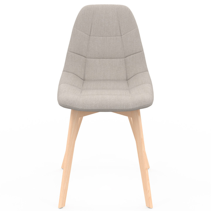 Set van 6 Scandinavische GABY mix kleur donkergrijs x2, terracotta x2, beige x2 eetkamerstoelen