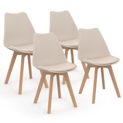 Sillas de comedor escandinavas beige - SARA | ID Market