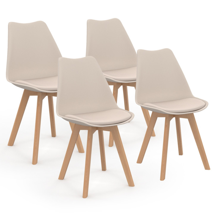 Sillas de comedor escandinavas beige - SARA | ID Market