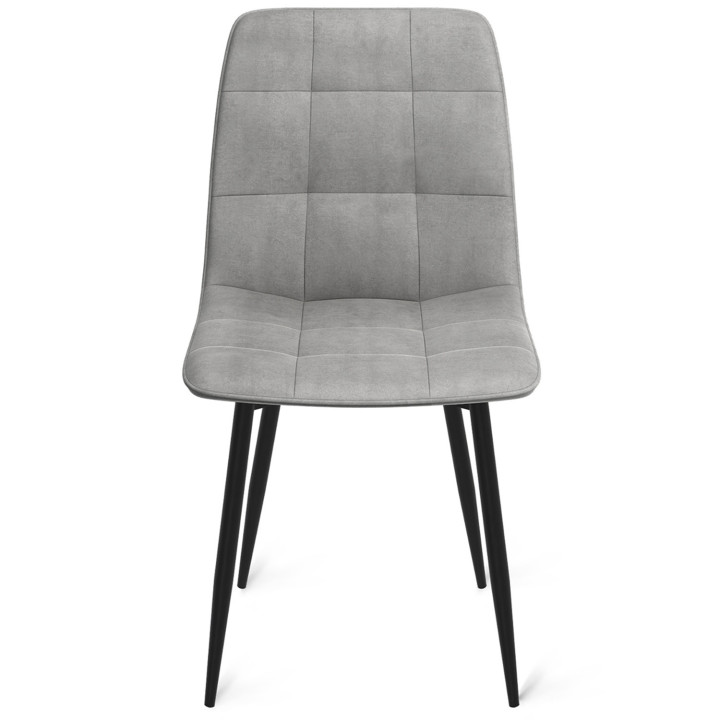 Sillas modernas de terciopelo mezcla de colores azul x2, gris oscuro x2, gris claro x2, amarillo x2 - MILA | ID Market