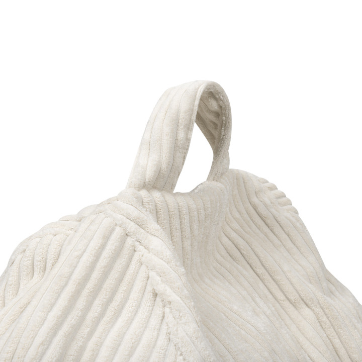 Puff en forma de pera de pana beige - HORTENSE | ID Market