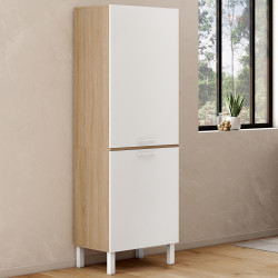Beuken en witte keukenzuil 60 cm - CINA | Zen Cart! IDMarket