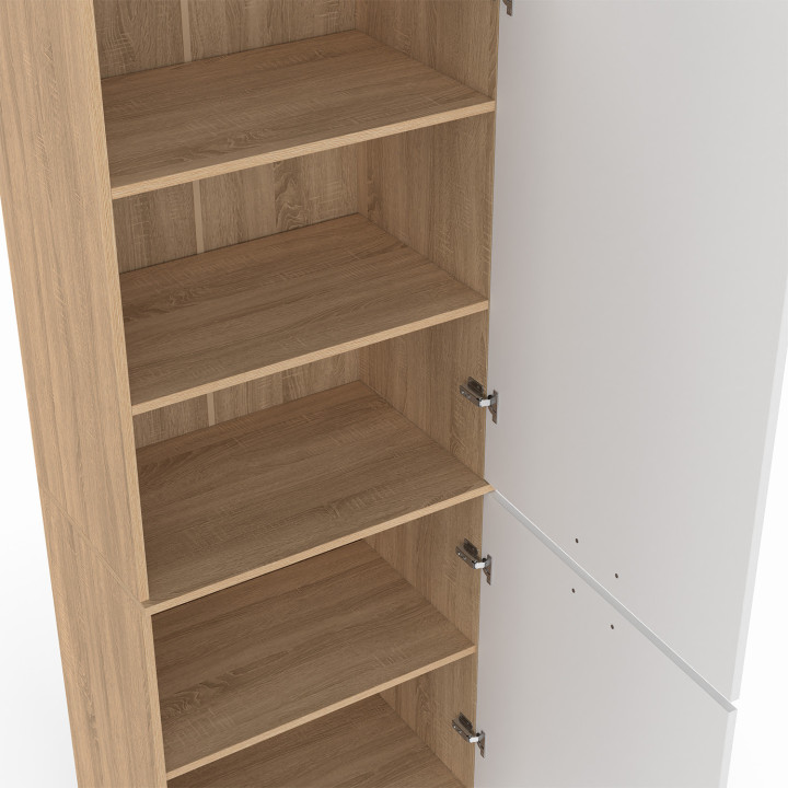 ¡Columna de cocina haya y blanco 60 cm - CINA | Zen Cart! IDMarket