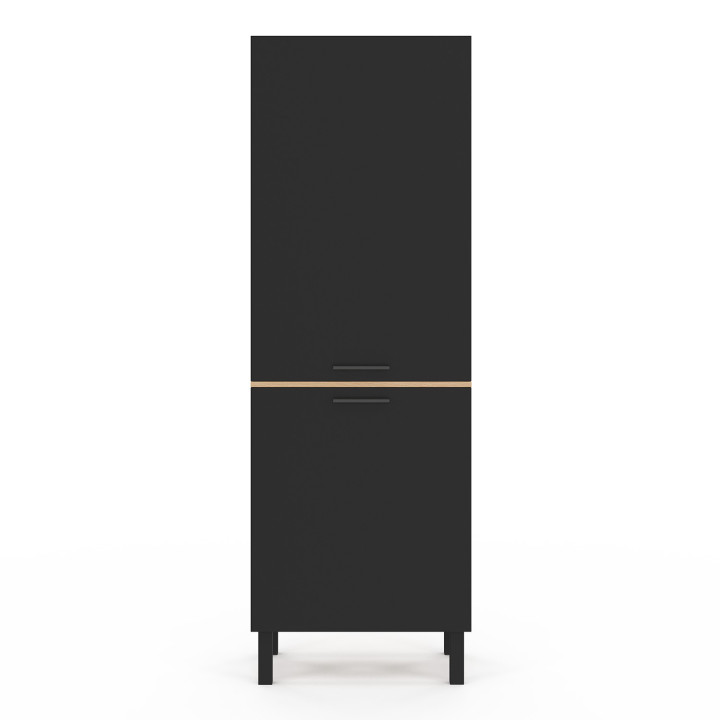 ¡Columna de cocina haya y negro 60 cm - CINA | Zen Cart! IDMarket
