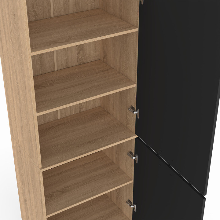 ¡Columna de cocina haya y negro 60 cm - CINA | Zen Cart! IDMarket