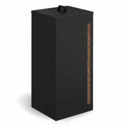 Contenedor de pellets - almacenamiento de pellets 55 kg negro 36 x 36 x 87 cm | IDMarket