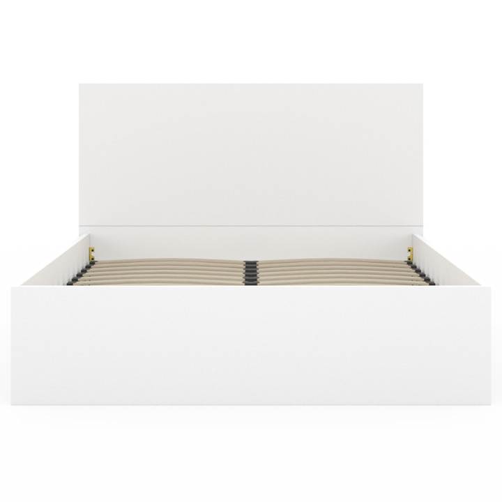 Cama doble con somier 140x190cm blanco - SEASIDE | ID Market