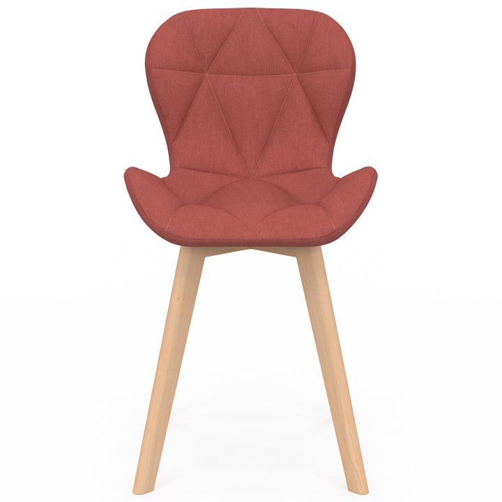 Sillas modernas en tejido mixto gris oscuro x2, terracota x2, beige x2 - ROBINE | ID Market