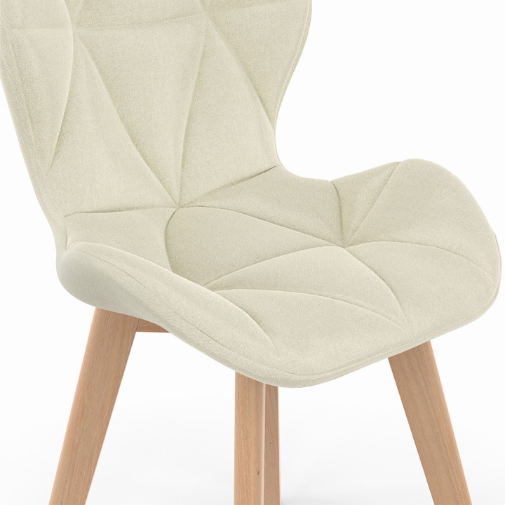 Sillas modernas en tejido mixto gris oscuro x2, terracota x2, beige x2 - ROBINE | ID Market