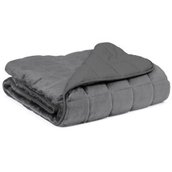 Coperta pesata 150x200 cm bicolore grigio chiaro e grigio 9 kg - CELESTE | IDMarket