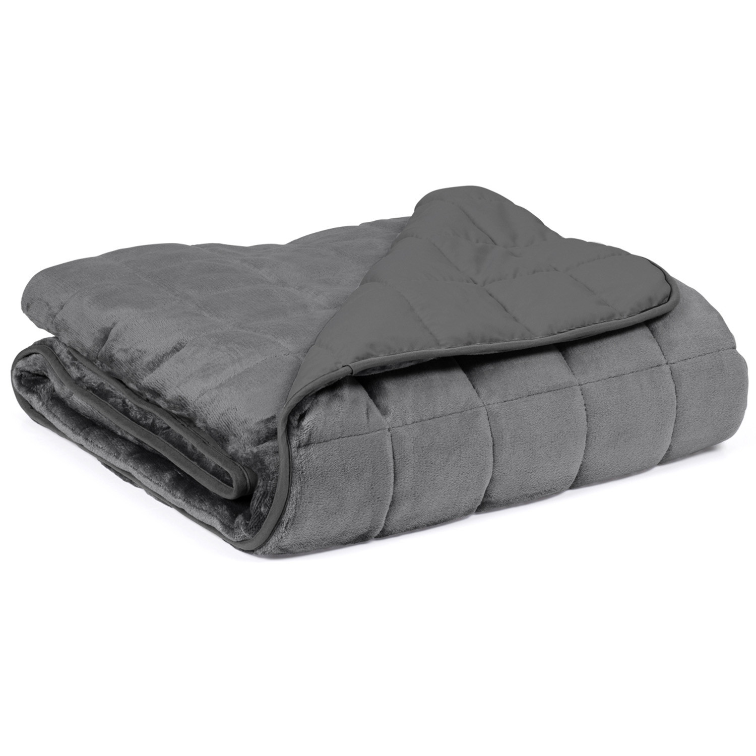 Couverture lestée 150x200 cm bicolore gris clair et gris 9 kg