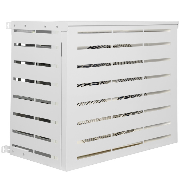 Cubierta de aire acondicionado de metal blanco 95 x 50 x 80 cm | IDMarket