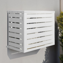 Cubierta de aire acondicionado de metal blanco 95 x 50 x 80 cm | IDMarket