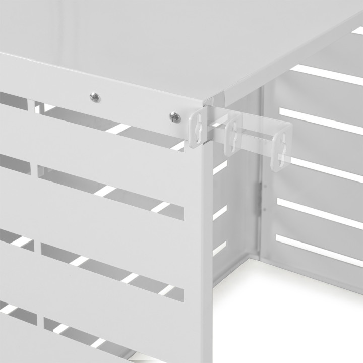 Cubierta de aire acondicionado de metal blanco 95 x 50 x 80 cm | IDMarket