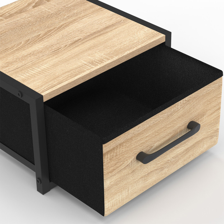 Mesillas de noche murales industriales con cajones - UTAH | IDMarket