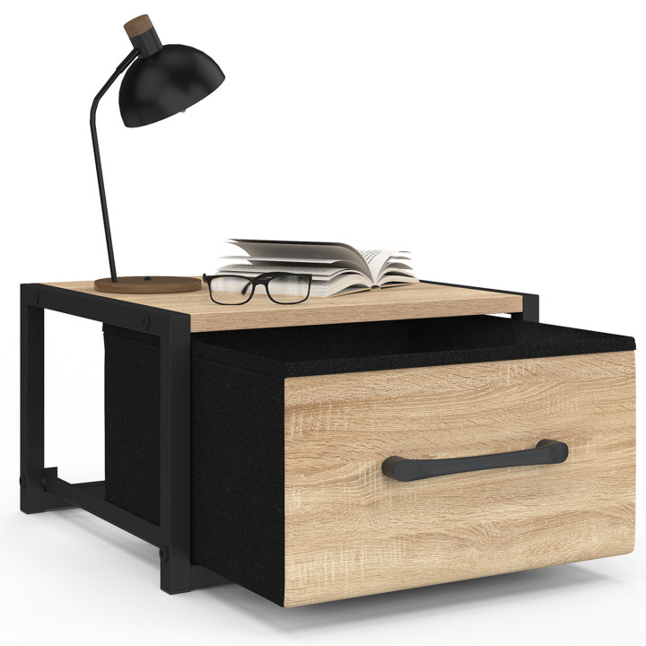 Mesillas de noche murales industriales con cajones - UTAH | IDMarket