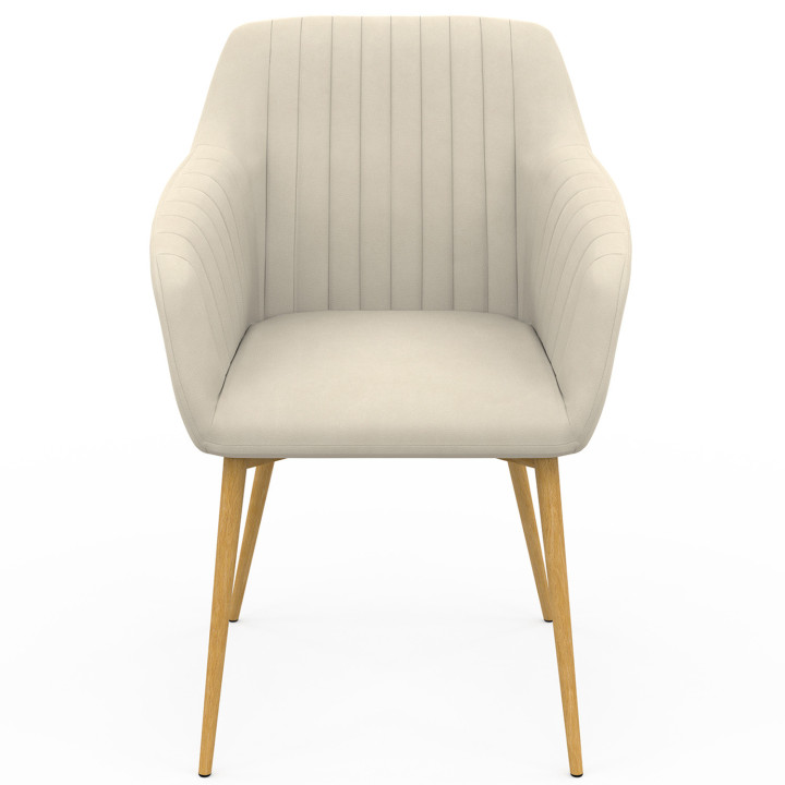 Conjunto de sillas de comedor, sillones de mesa con patas efecto madera - JANY | España IDMarket