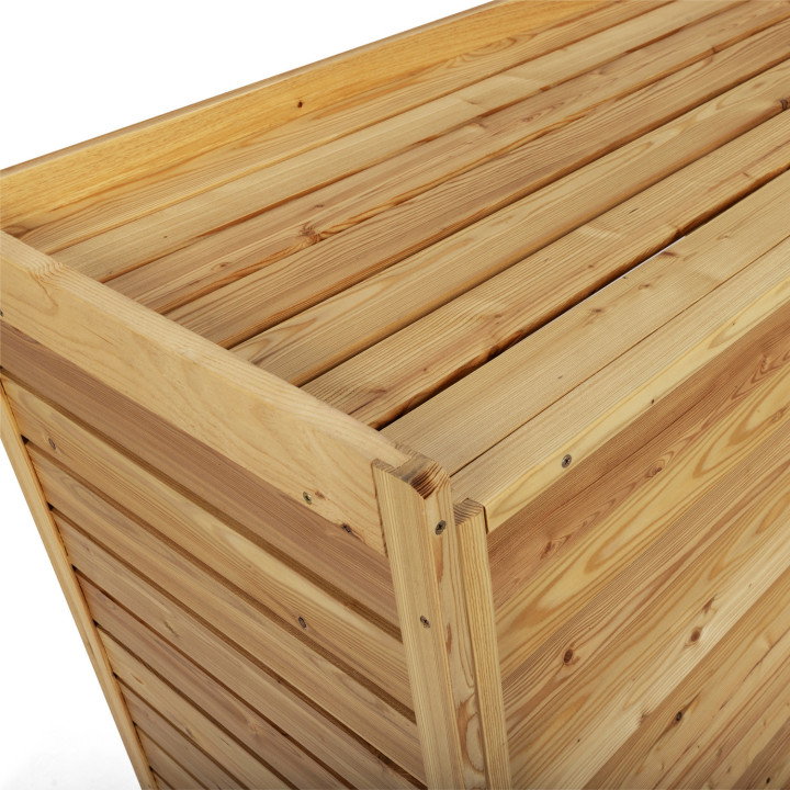 Cache climatiseur en bois naturel protection unité extérieur 95 x 50 x 80 cm