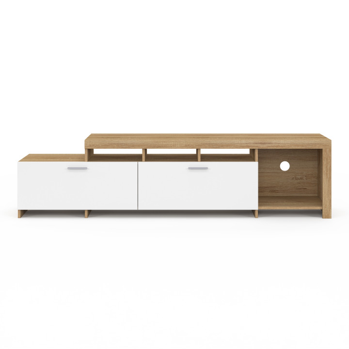 Mueble de TV de 180 cm con armarios blancos - MALO | IDMarket