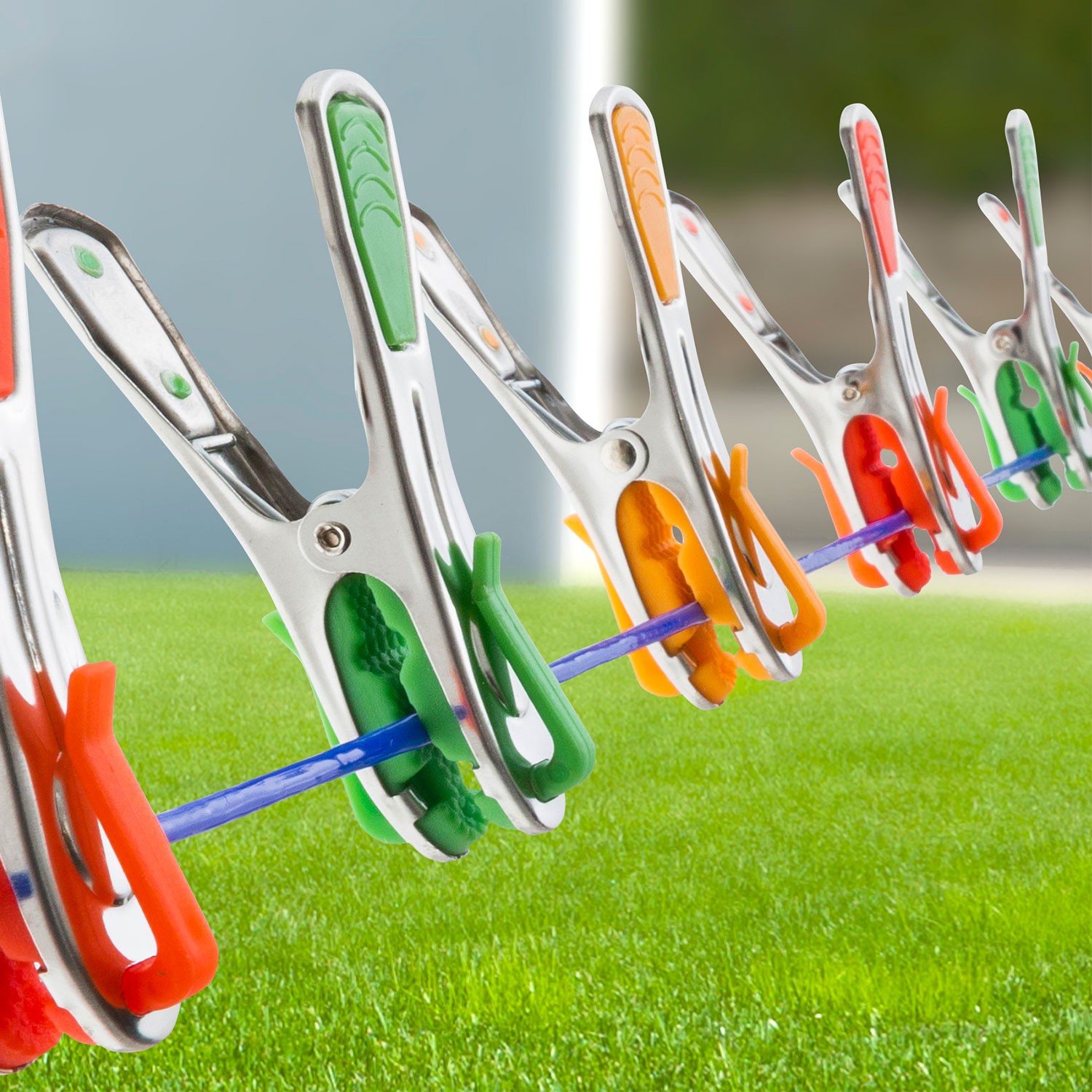 Pinces à linge en inox 24 épingles incassables ID Market