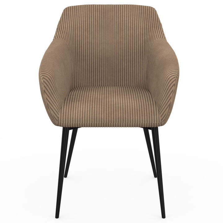 Conjunto de sillas y sillones de comedor de color topo - JANY | España IDMarket