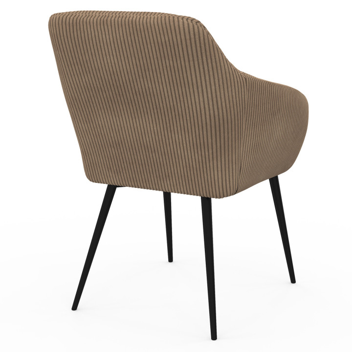 Conjunto de sillas y sillones de comedor de color topo - JANY | España IDMarket