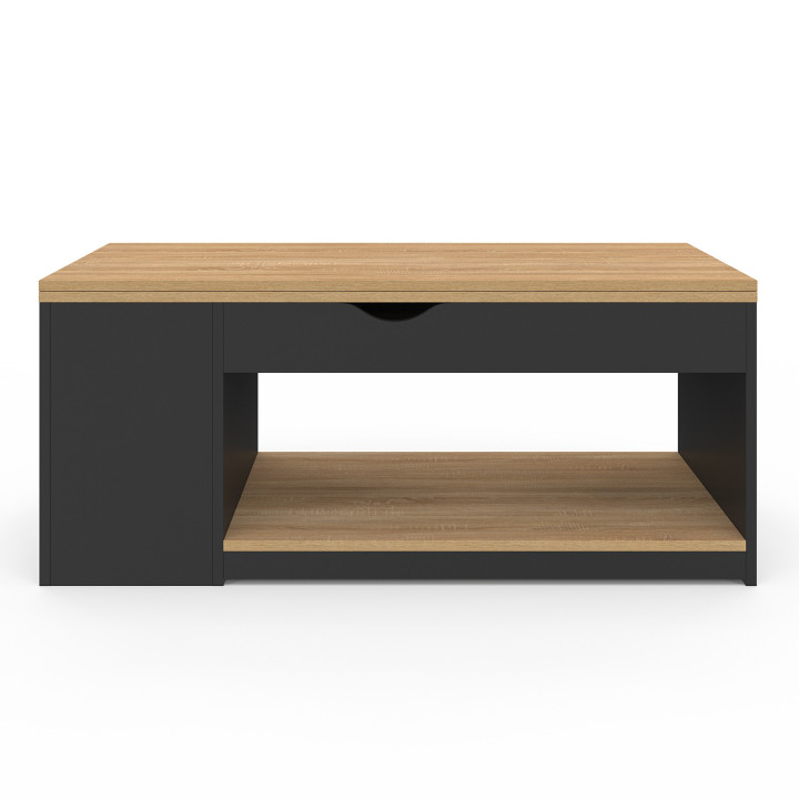 Mesa de centro rectangular convertible en mesa de comedor de madera negra - ELEA | El grupo ELEA IDMarket