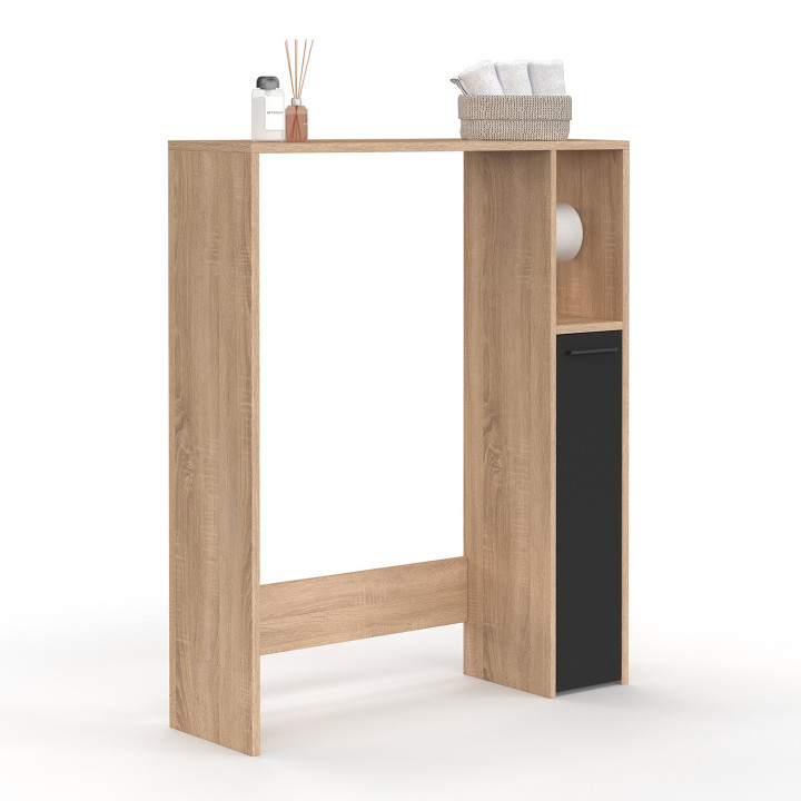 Mueble de haya y negro con encimera de WC - WALLIS | La gama WALLIS IDMarket