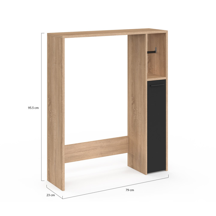 Mueble de haya y negro con encimera de WC - WALLIS | La gama WALLIS IDMarket