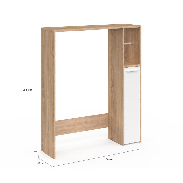Mueble alto de haya y blanco con armario - WALLIS | The WALLIS Group IDMarket