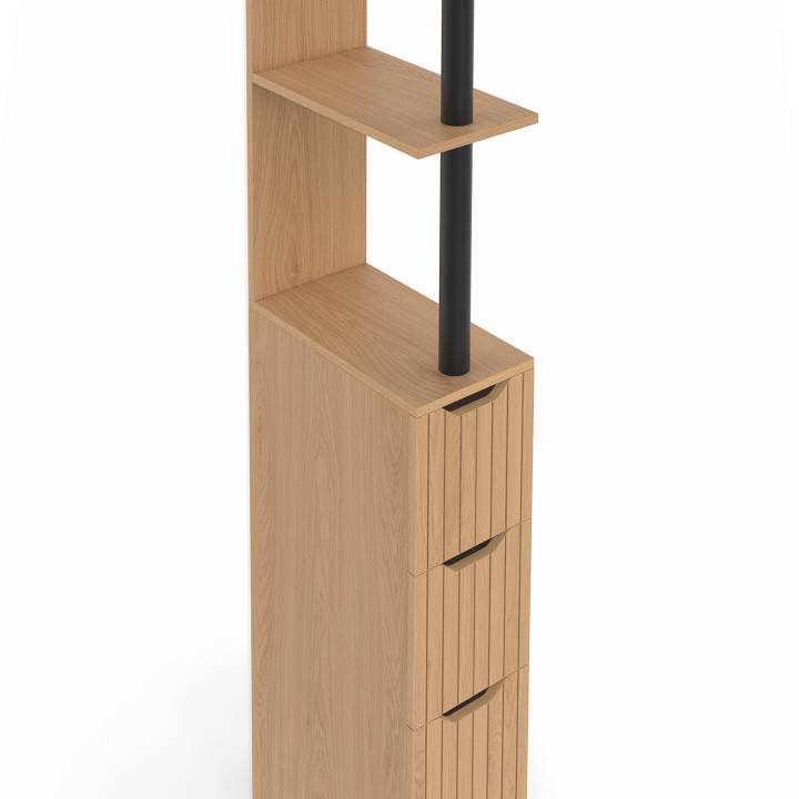 Estantería de 3 puertas en roble - JULIETTE | IDMarket