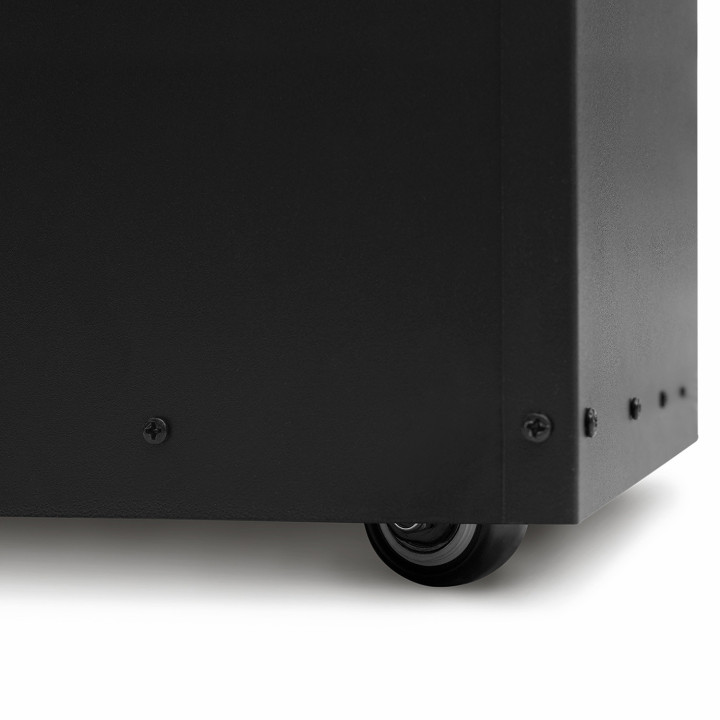 Contenedor de pellets - almacenamiento de pellets 45 kg motivo floral negro 36 x 36 x 76 cm | IDMarket