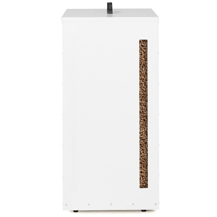 Cubo de pellets - almacenamiento de pellets 45 kg blanco 36 x 36 x 76 cm | IDMarket