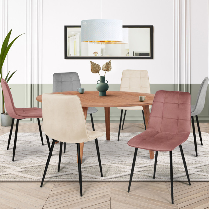 Set di 6 sedie in misto pastello - MILA | IDMarket