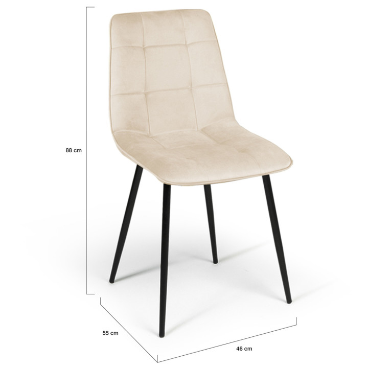 Set van 6 pastel gemixte stoelen - MILA | IDMarket