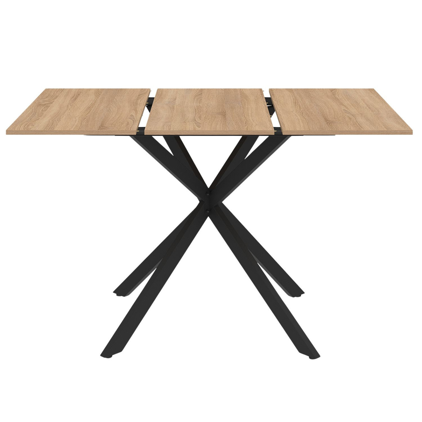 Eettafel Alix 6 – 8 personen, spinnenvoet, hout en zwart, 160