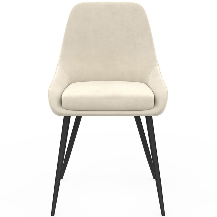 ¡Juego de 6 sillas de terciopelo de colores mezclados en gris, terracota y beige - THALYA | Zen Cart! IDMarket