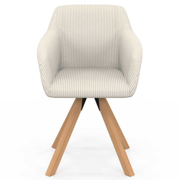 Juego de 2 sillas de comedor giratorias y sillones de mesa de terciopelo - JANY | España IDMarket