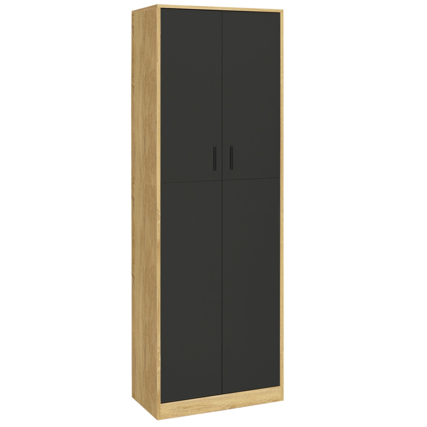 Multifunktionaler Büroschrank 190 cm mit 2 Türen und 4 Regalen - MARIA