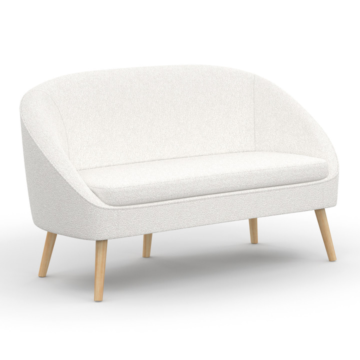 Banksofa aus weißem Bouclé-Stoff - SONIA | IDMarket