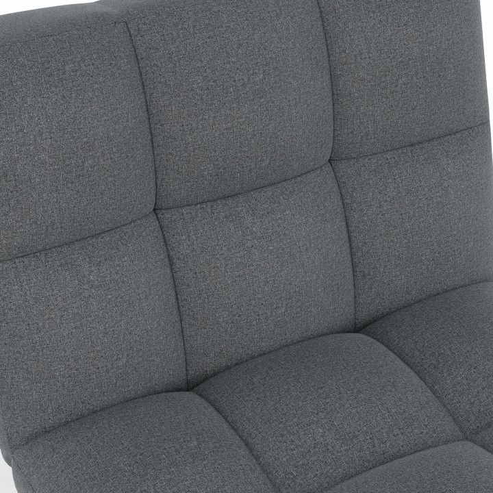 Méridienne clic clac gestoffeerd 80 x 180 cm antracietgrijs stof - SALOME | IDMarket