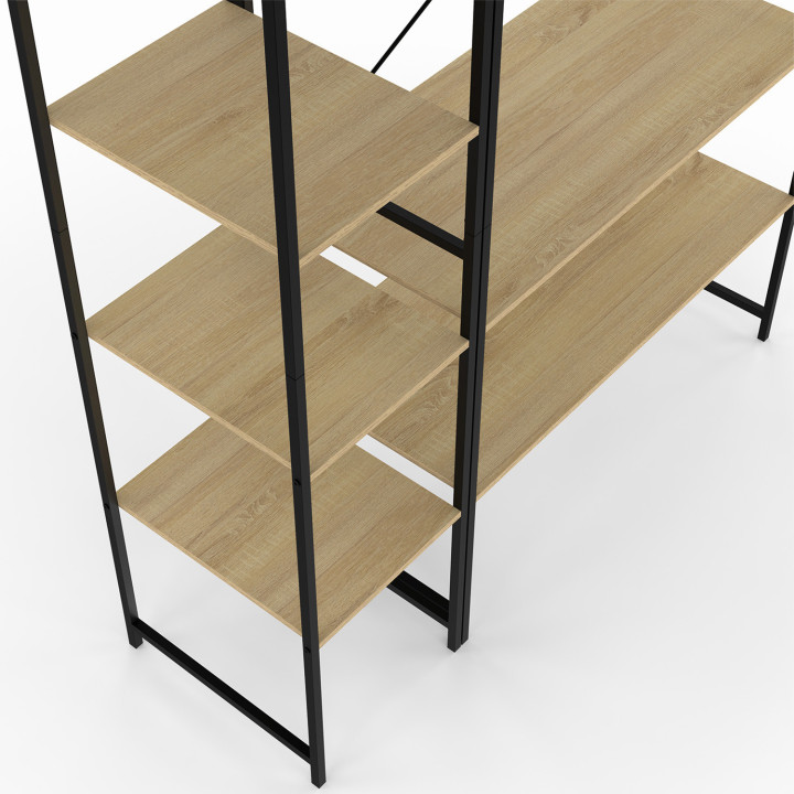 Armario doble de diseño industrial 123 cm - DETROIT | IDMarket