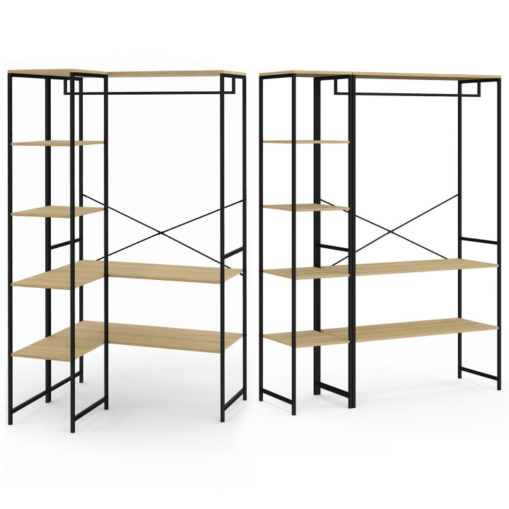 Armario doble de diseño industrial 123 cm - DETROIT | IDMarket