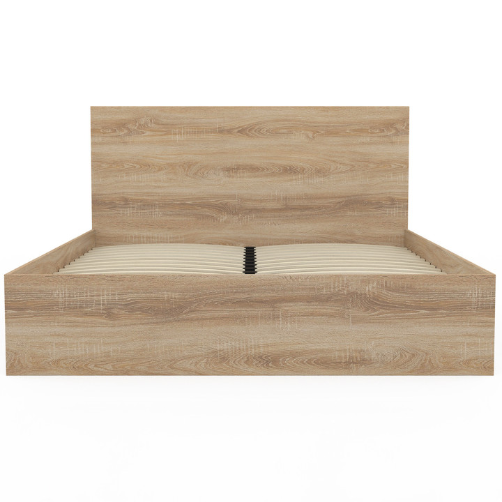 Cama doble con cabecero y base de haya 160x200cm - OMAHA | ID Market