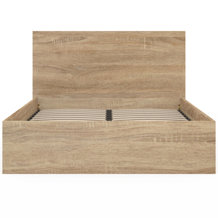 Cama doble arcón 160 x 200 cm en haya, cabecero y base - SEASIDE | ID Market
