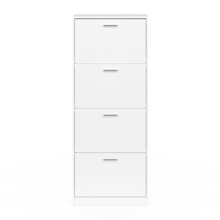 Mueble zapatero 4 puertas blanco barato | ID Market