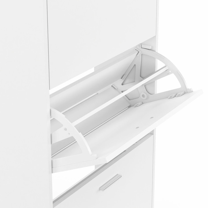 Mueble zapatero 4 puertas blanco barato | ID Market
