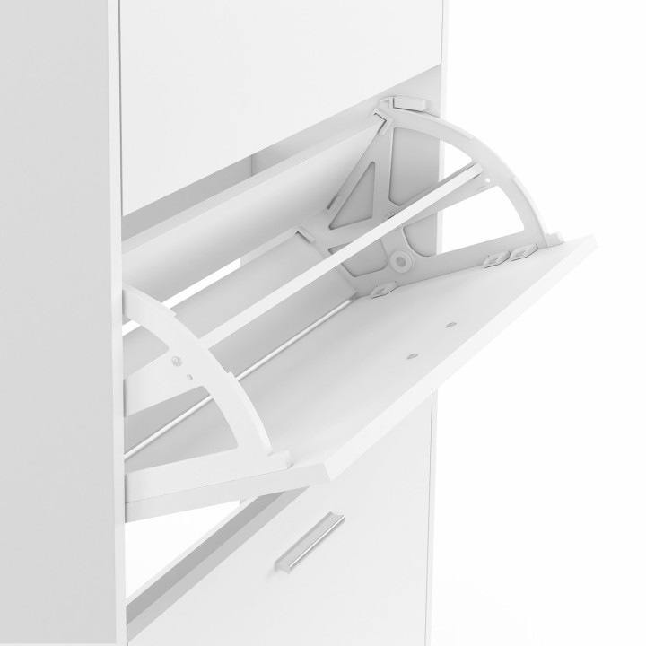 Mueble zapatero 3 puertas blanco barato | ID Market